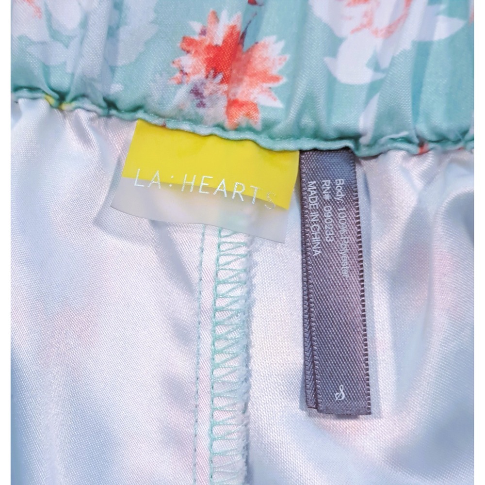 LA Hearts Floral Board Shorts Mint Green Coral Dolphin‎ Hem Swim Shorts sz Small - Picture 3 of 5
